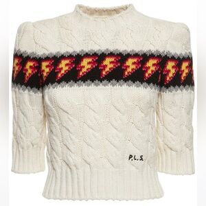Philosophy di Lorenzo Serafini Lightning Bolt cropped sweater 38 size 2 Small